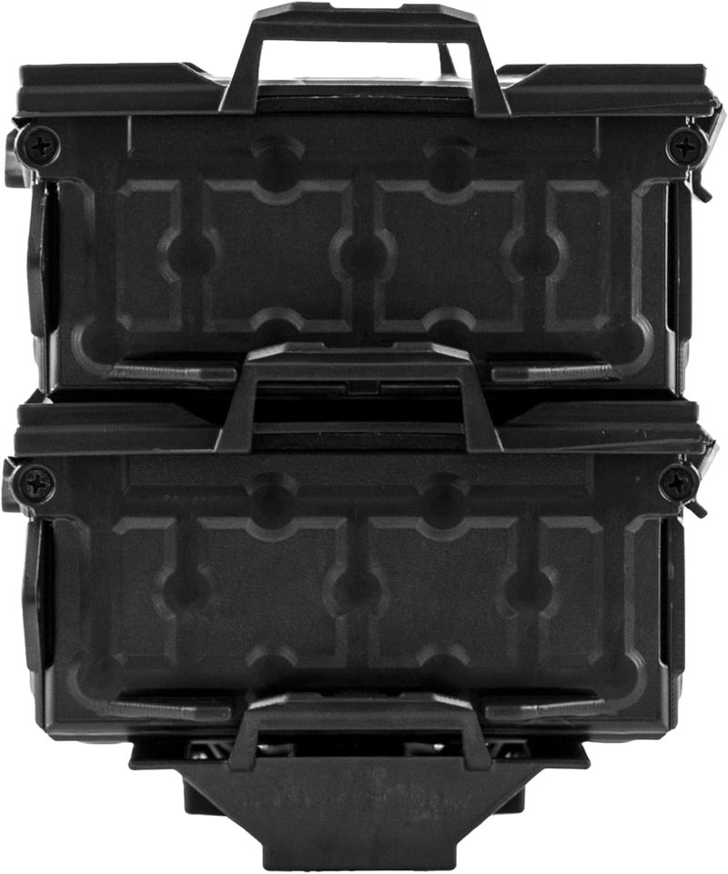 YakAttack TracPak Black Combo Kit – 2 Stackable Kayak Storage Boxes with Quick Release Track Mount Base | Kayak Crate System for Fishing Gear & Tackle Accessories | Compact Kayaking Storage Box - Image 4